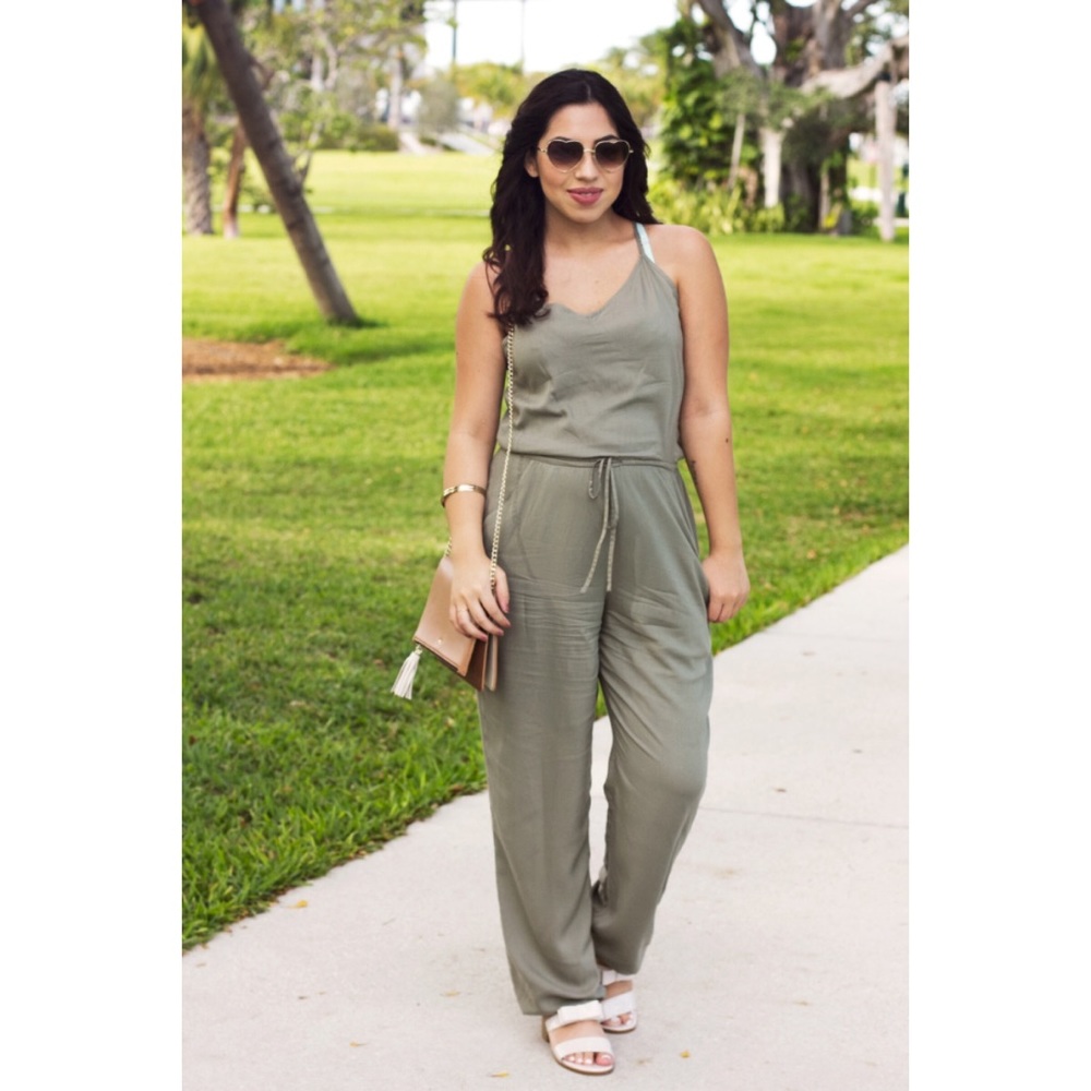 Olive green jumpsuit